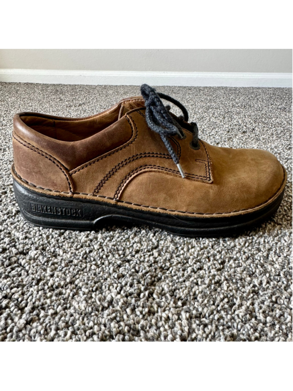 BIRKENSTOCK Memphis Oxford Brown Suede Shoes EU 39 Women 8.5 Mens 6.5 - Picture 4 of 11